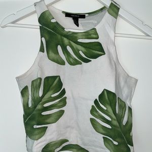 Forever 21 palm leaf tank top